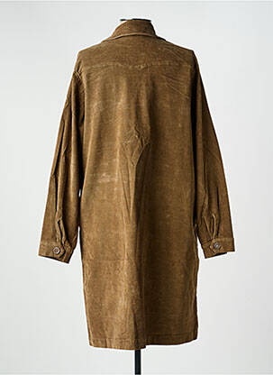 Robe mi-longue manches longues manches longues marron COUTURIST femme