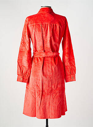 Robe mi-longue manches longues manches longues orange COUTURIST femme