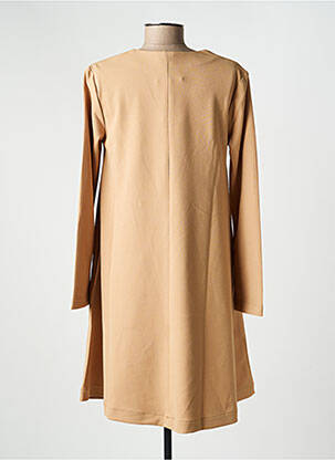 Robe mi-longue manches longues manches longues beige COUTURIST femme