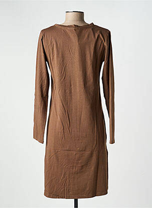Robe mi-longue manches longues manches longues marron COUTURIST femme