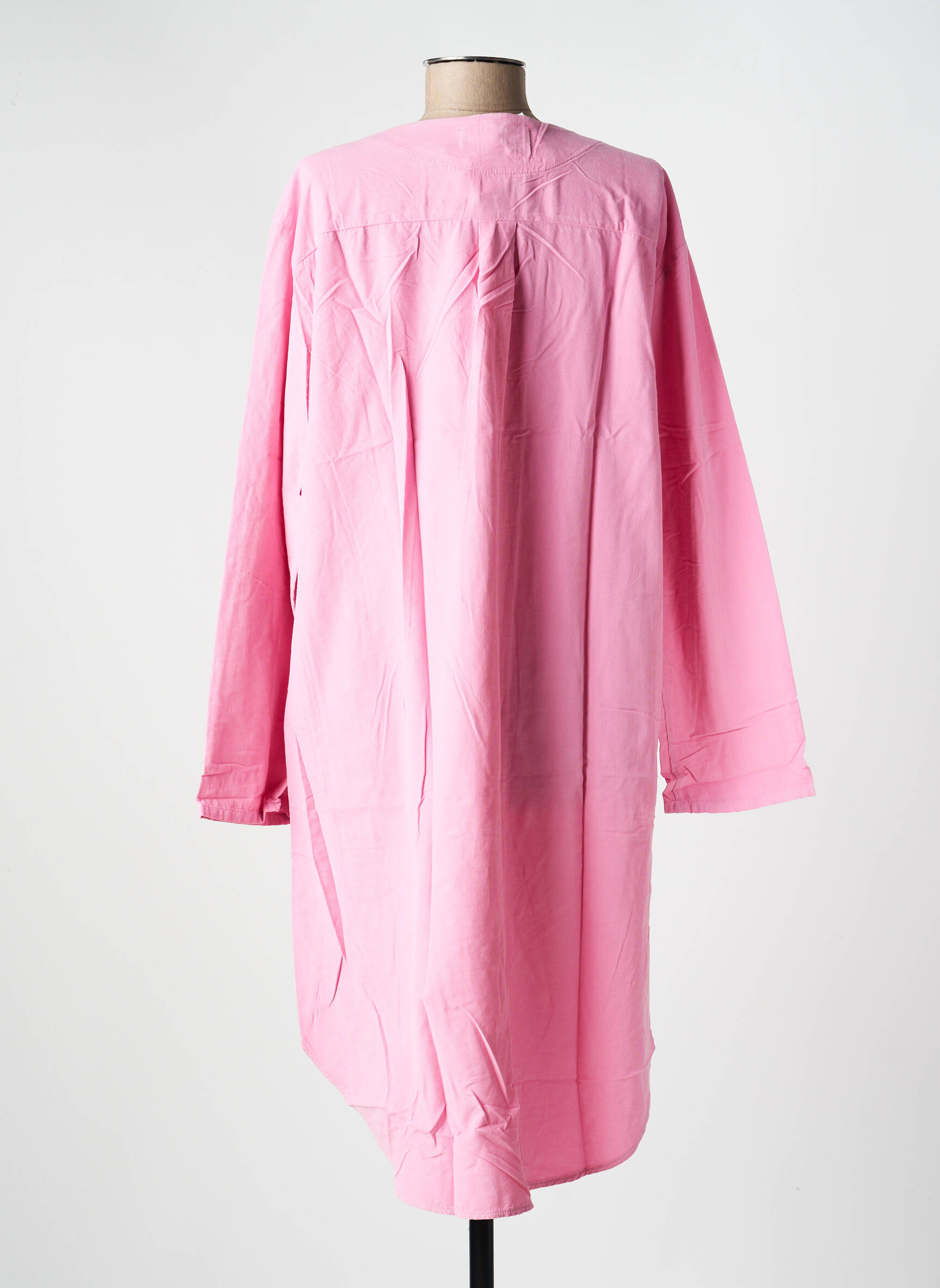 Robe mi-longue manches longues manches longues rose COUTURIST femme