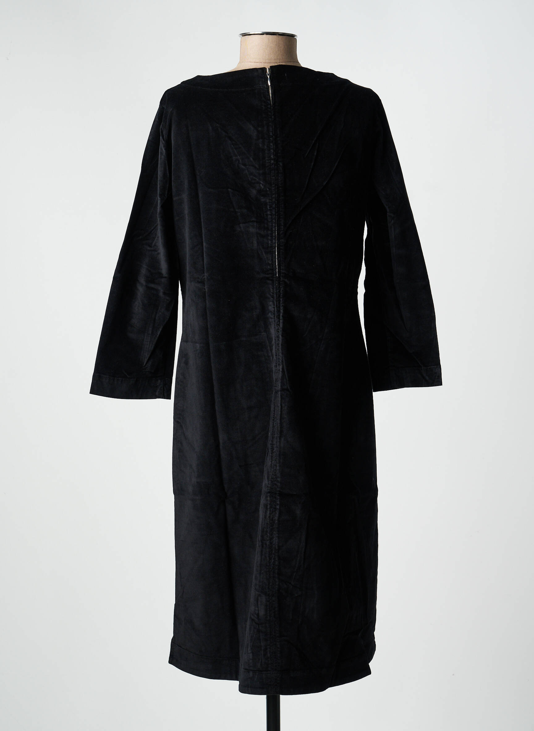 Robe mi-longue manches longues manches longues noir COUTURIST femme