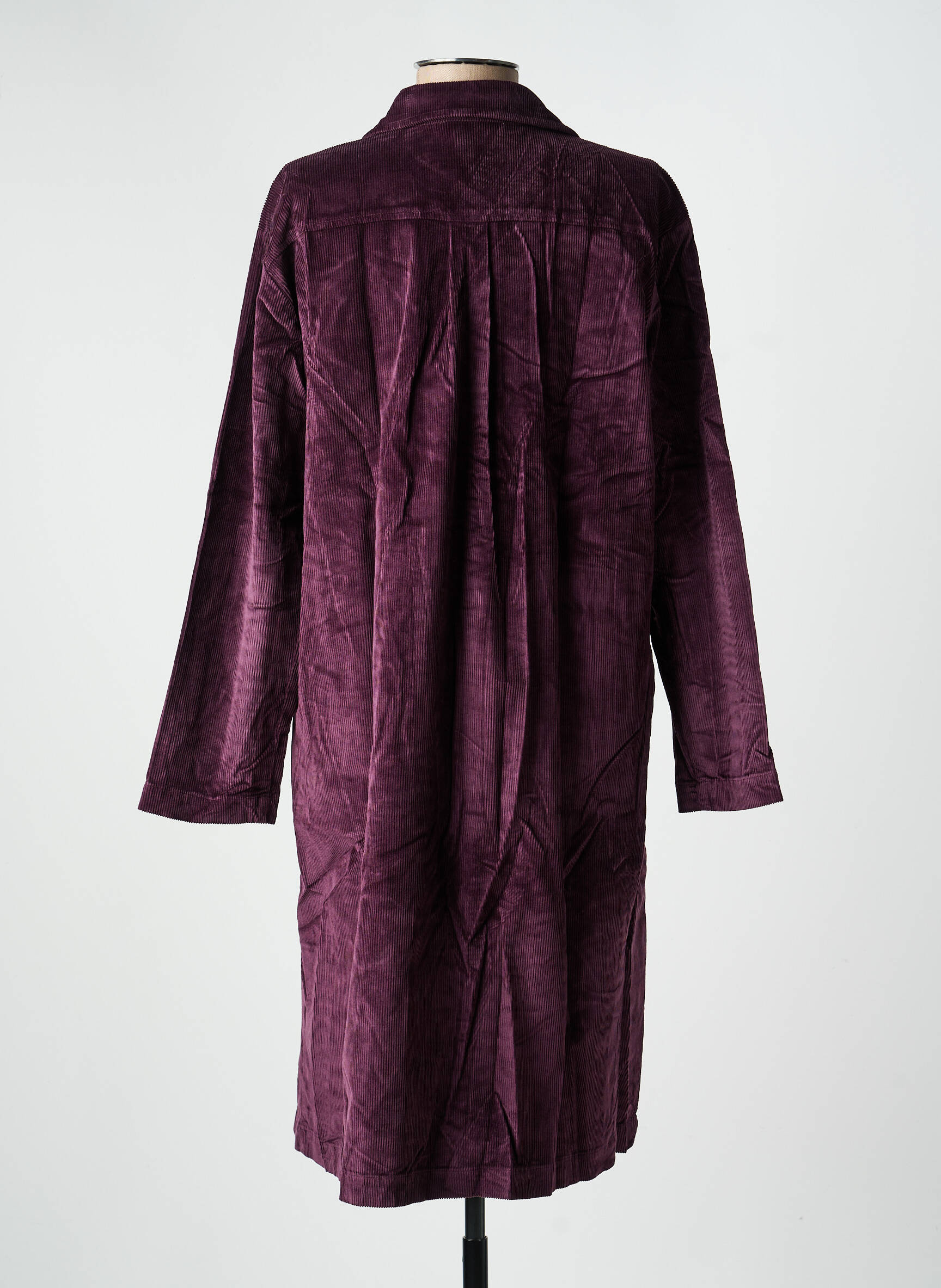 Robe mi-longue manches longues manches longues violet COUTURIST femme