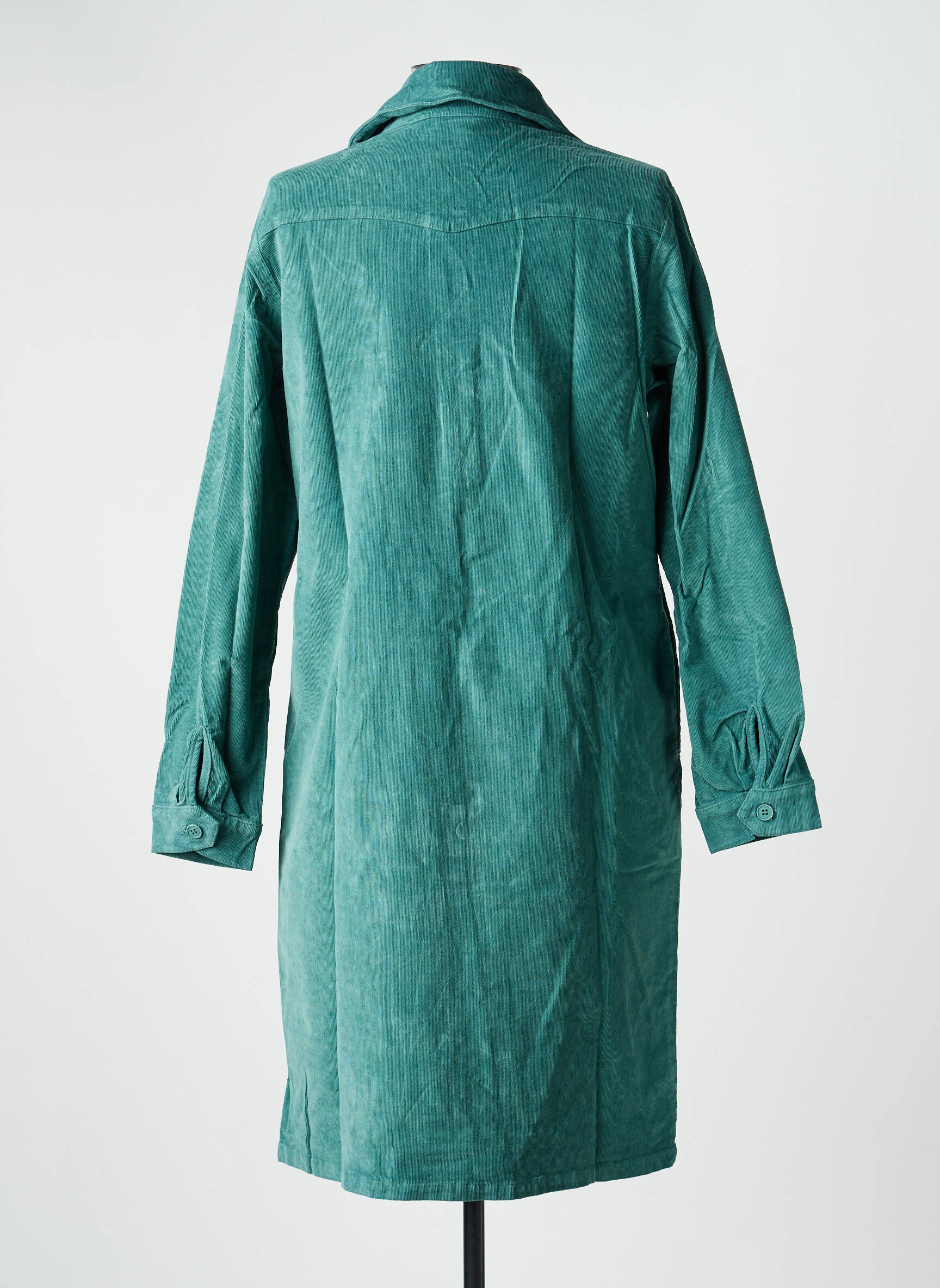 Robe mi-longue manches longues manches longues bleu COUTURIST femme