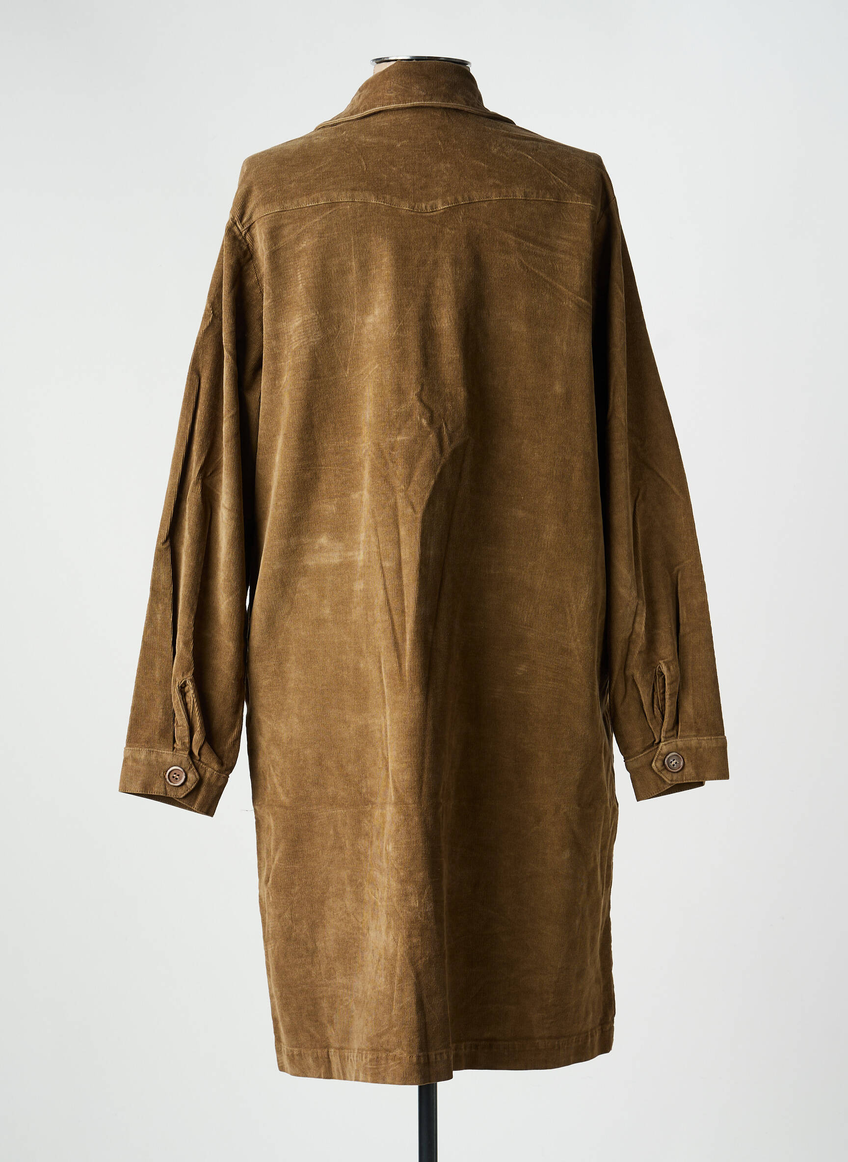 Robe mi-longue manches longues manches longues marron COUTURIST femme
