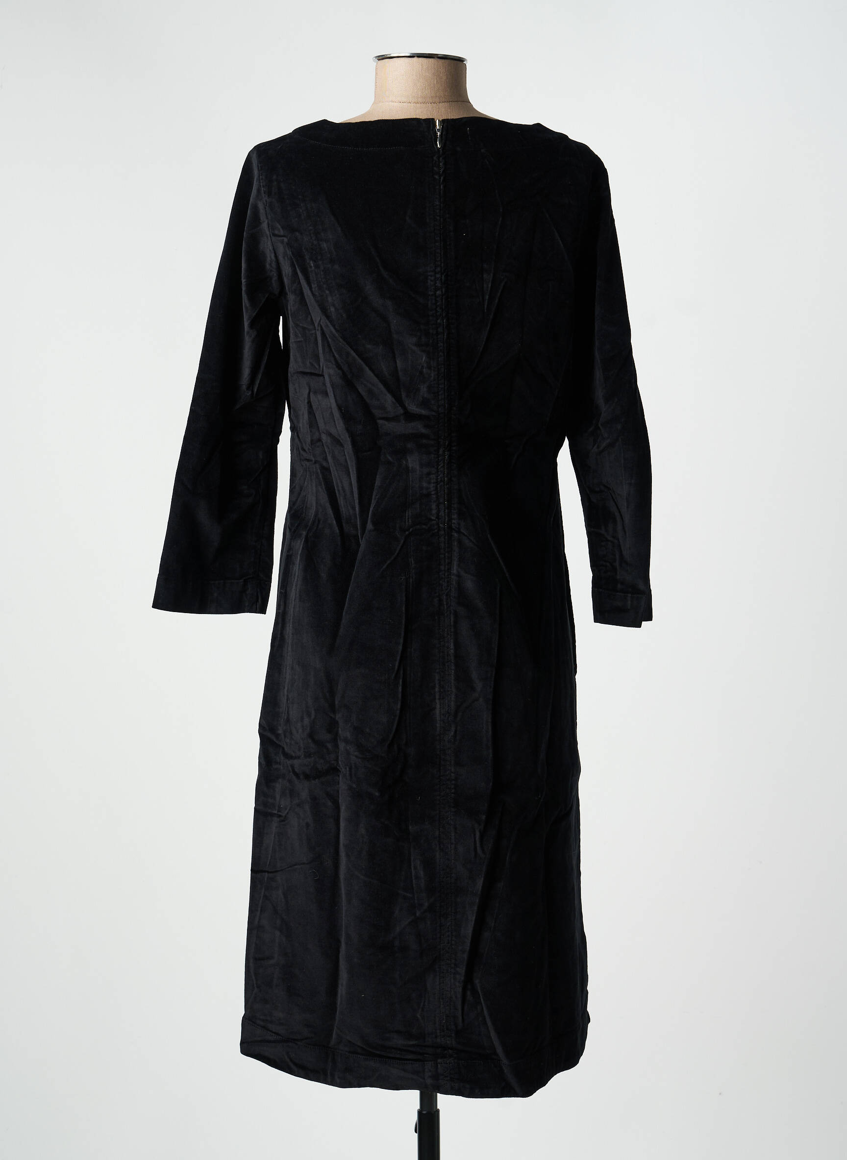 Robe mi-longue manches longues manches longues noir COUTURIST femme