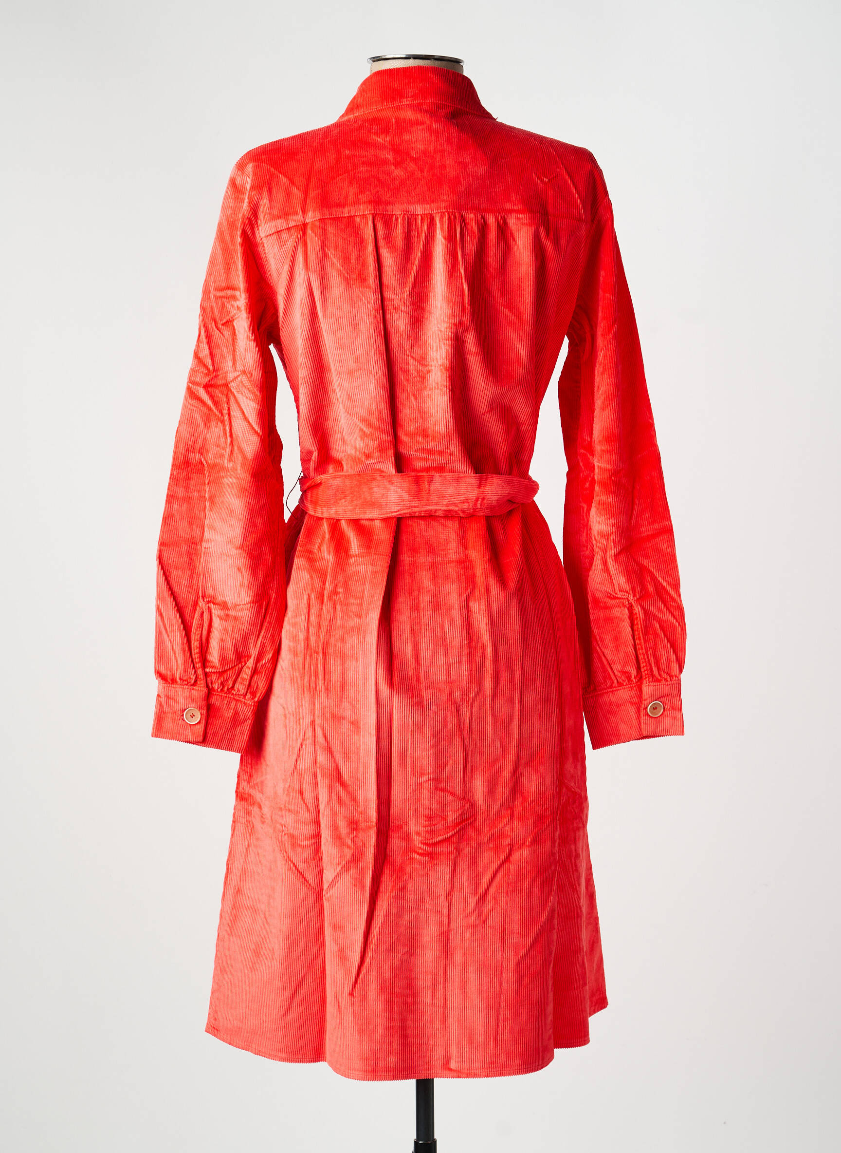 Robe mi-longue manches longues manches longues orange COUTURIST femme