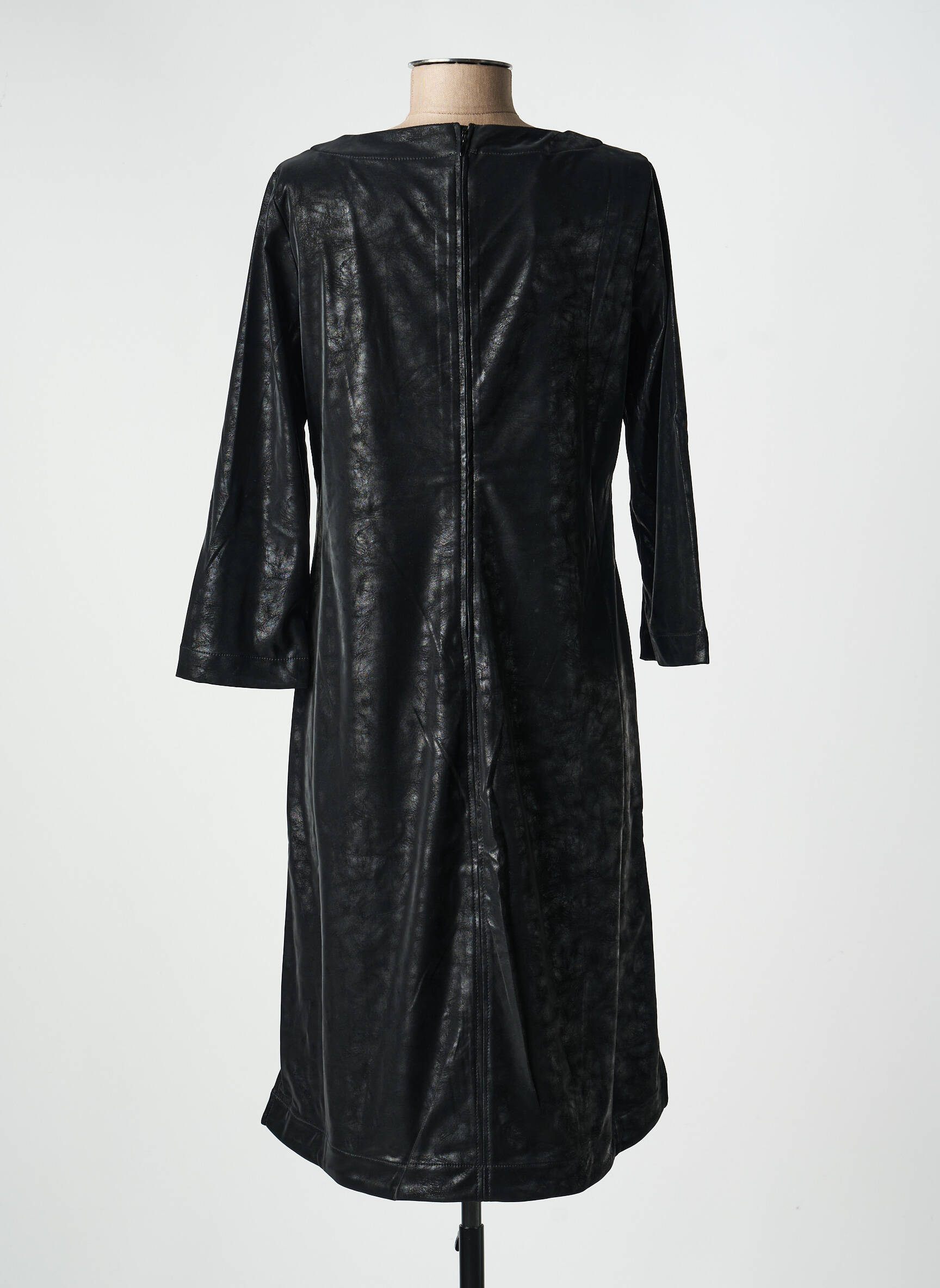 Robe mi-longue manches longues manches longues noir COUTURIST femme