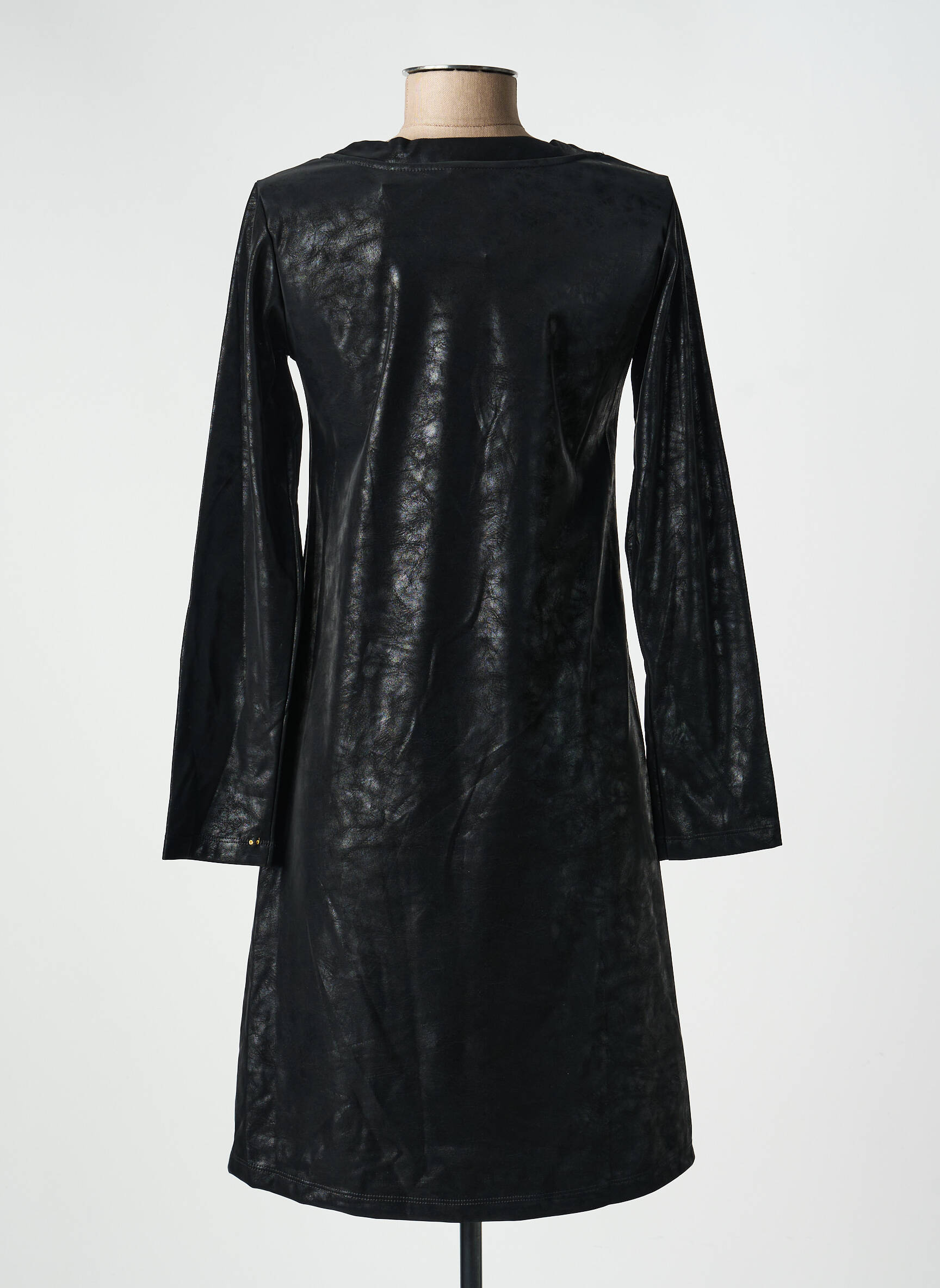 Robe mi-longue manches longues manches longues noir COUTURIST femme