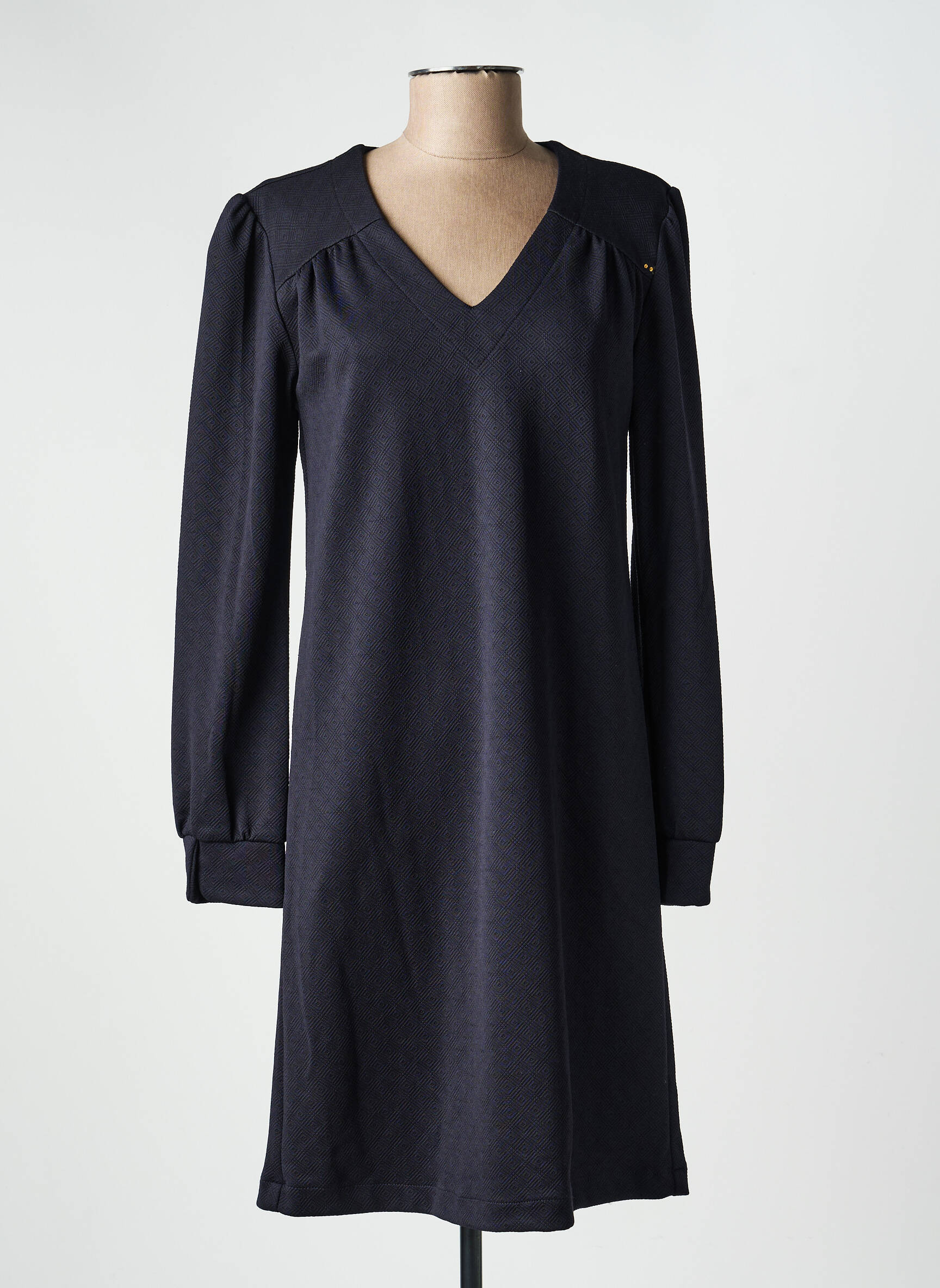 Robe mi-longue manches longues manches longues noir COUTURIST femme