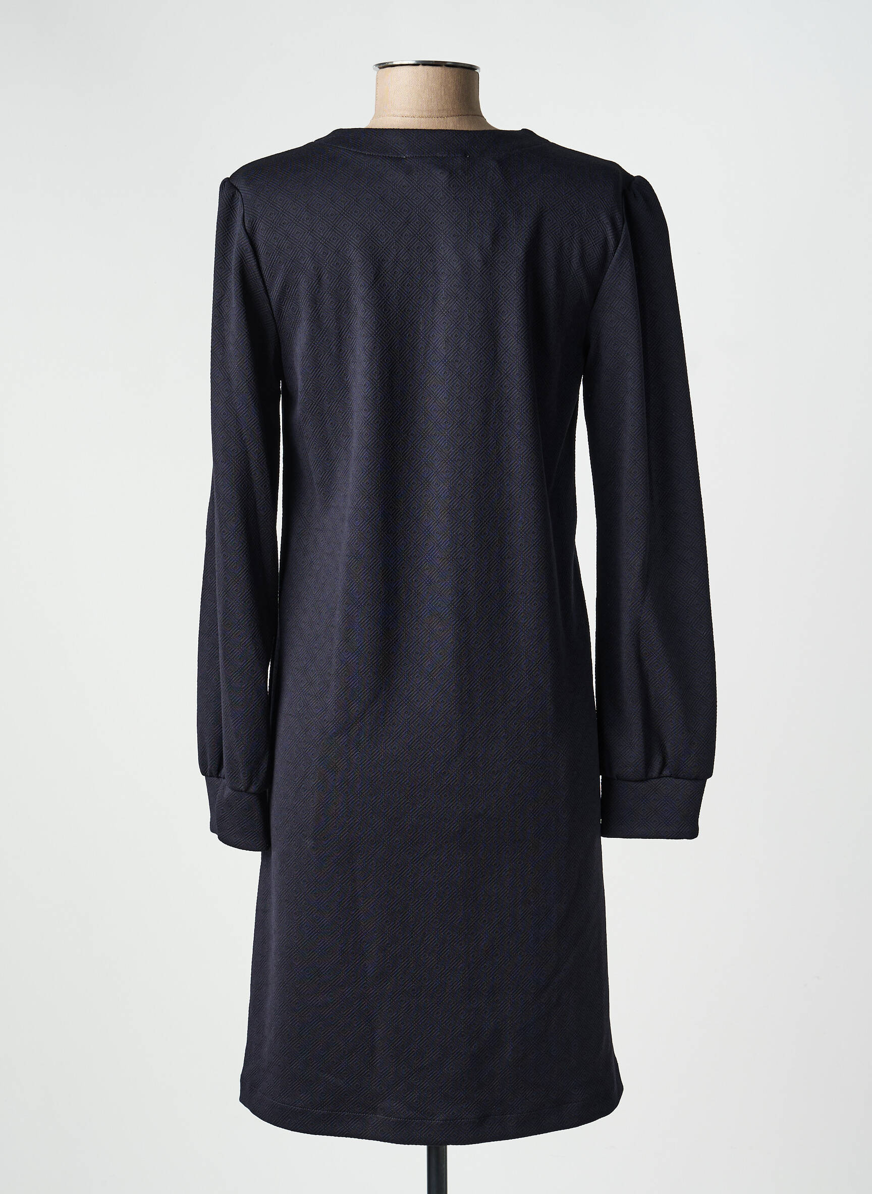 Robe mi-longue manches longues manches longues noir COUTURIST femme