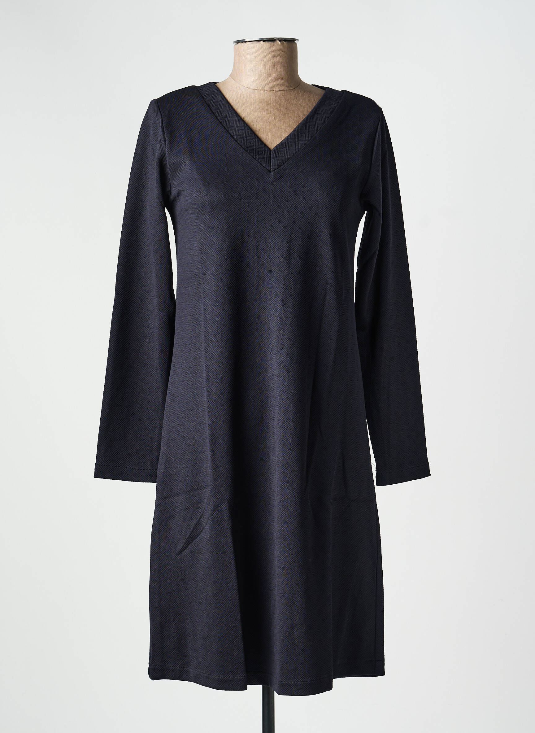 Robe mi-longue manches longues manches longues noir COUTURIST femme