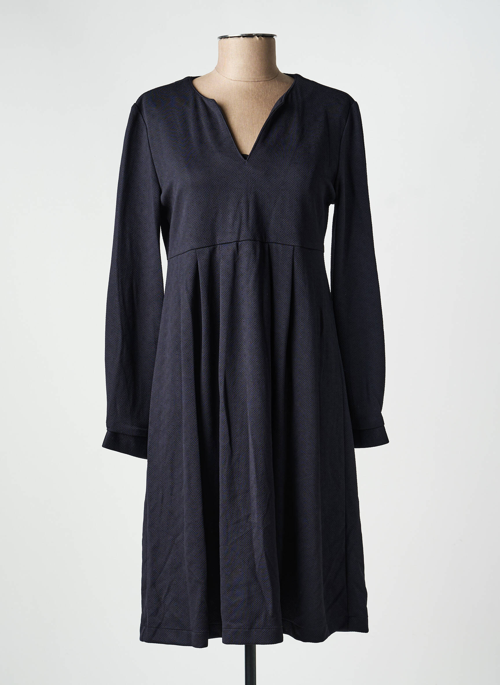 Robe mi-longue manches longues manches longues noir COUTURIST femme