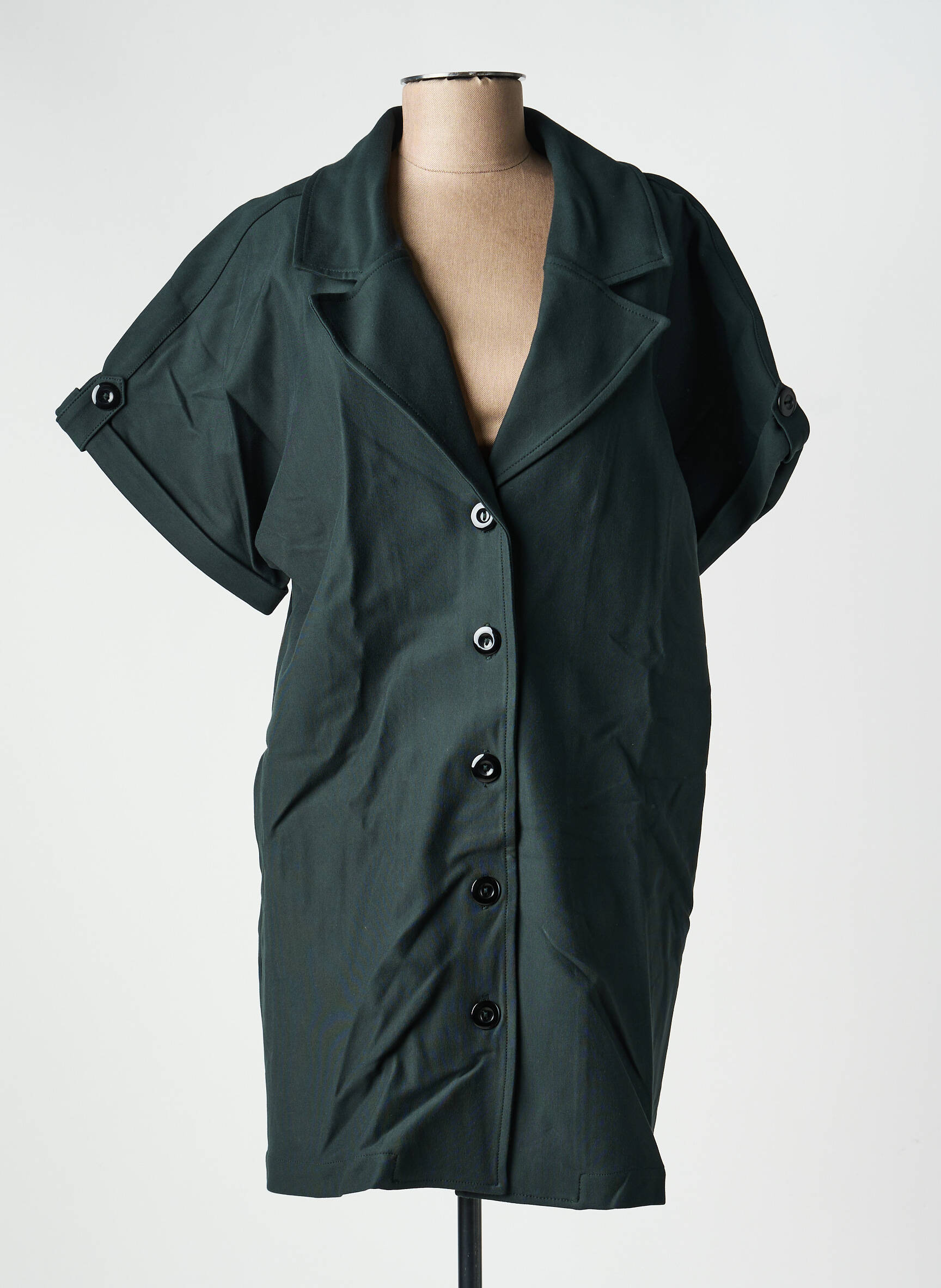 Robe courte manches longues manches longues vert COUTURIST femme