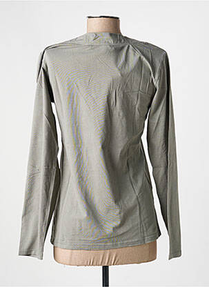 Top col v manches longues gris COUTURIST femme