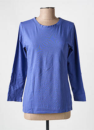 Top coupe cintrée manches longues bleu COUTURIST femme
