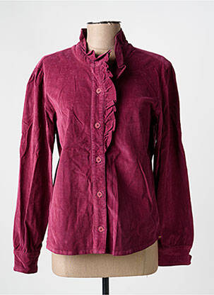 Chemisier coupe cintrée manches longues violet COUTURIST femme
