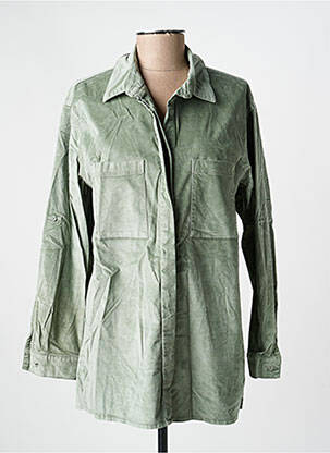 Chemisier coupe droite manches longues vert COUTURIST femme