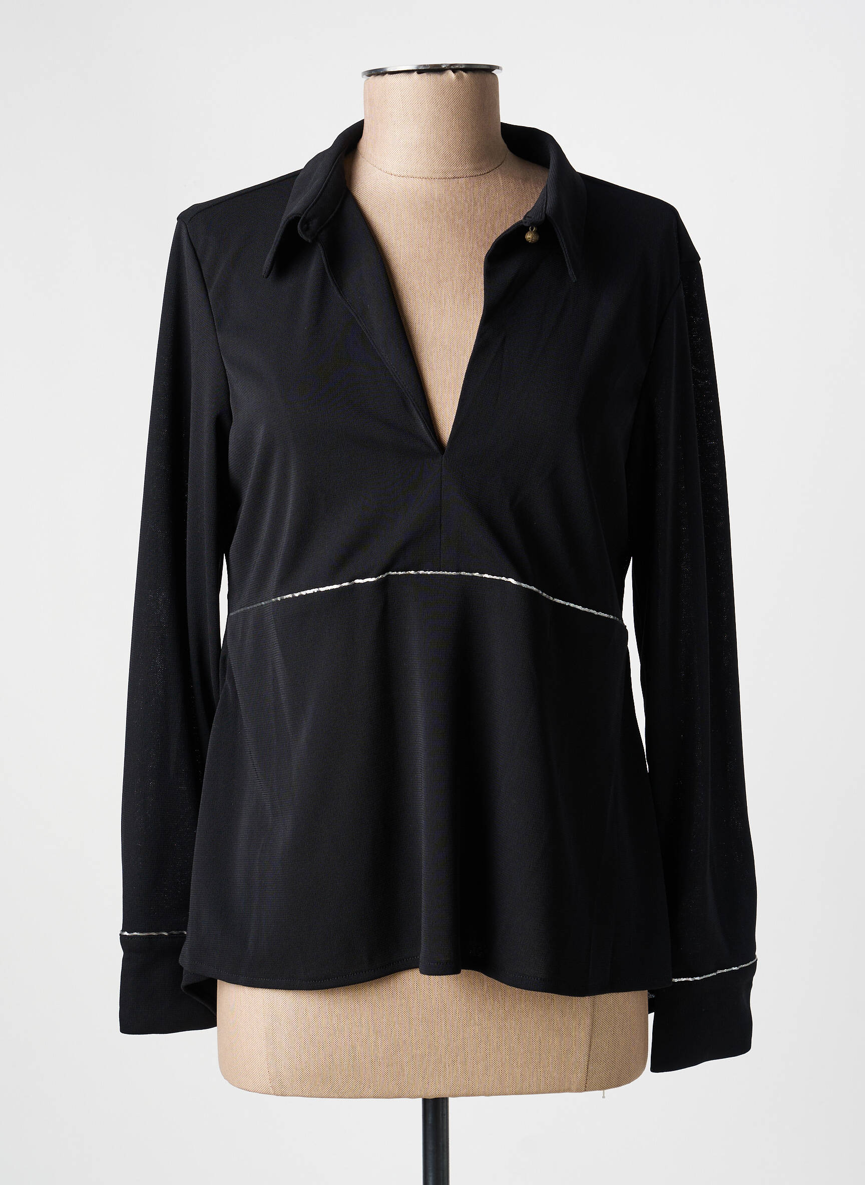 Blouse manches longues manches longues noir DENIM &DRESS femme