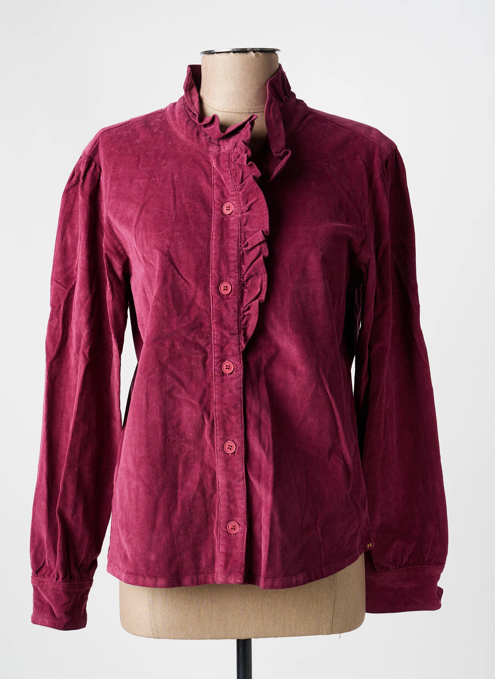 Chemisier coupe cintrée manches longues violet COUTURIST femme