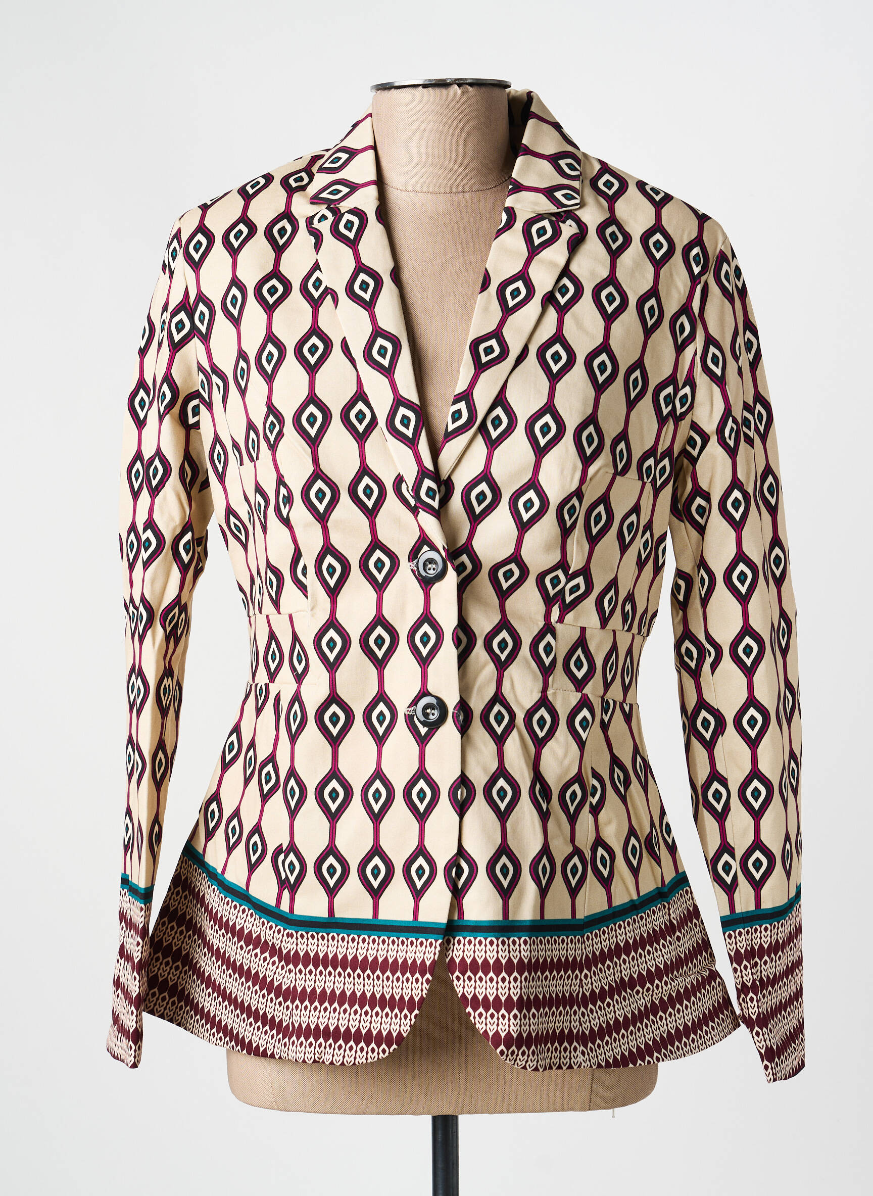 Blazer coupe cintrée beige COUTURIST femme