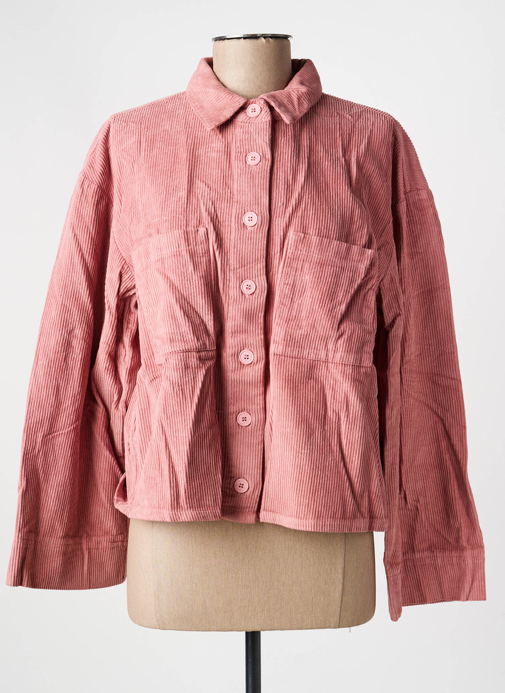 Veste casual coupe droite rose COUTURIST femme