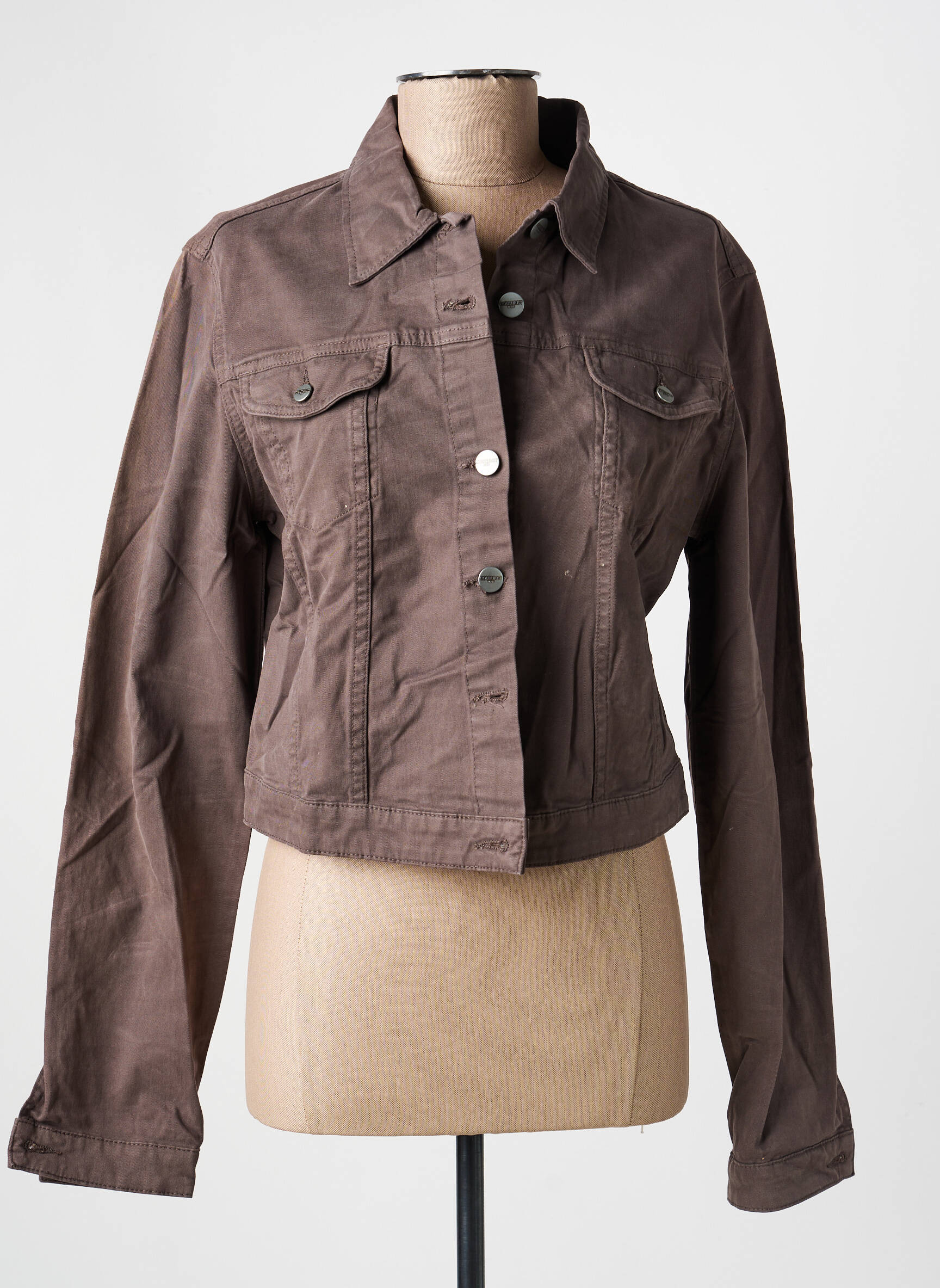 Veste casual coupe droite marron COUTURIST femme