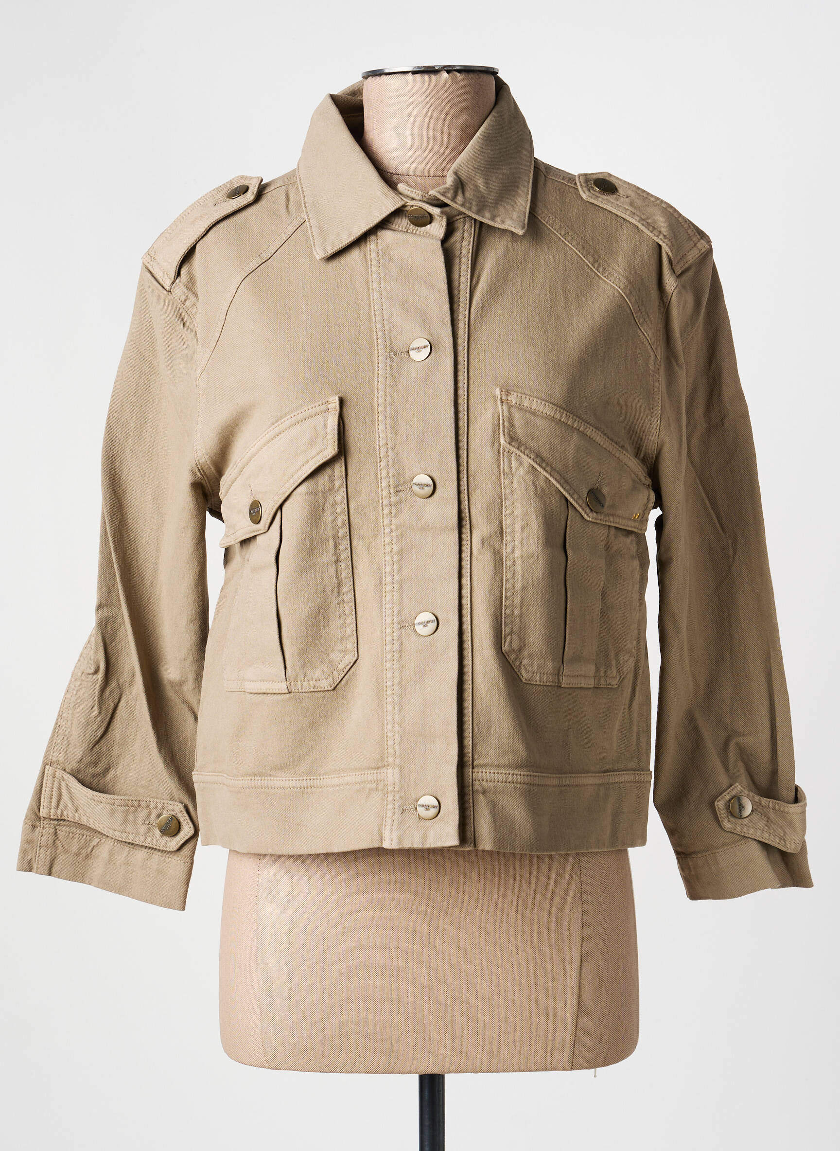 Veste casual coupe droite beige COUTURIST femme