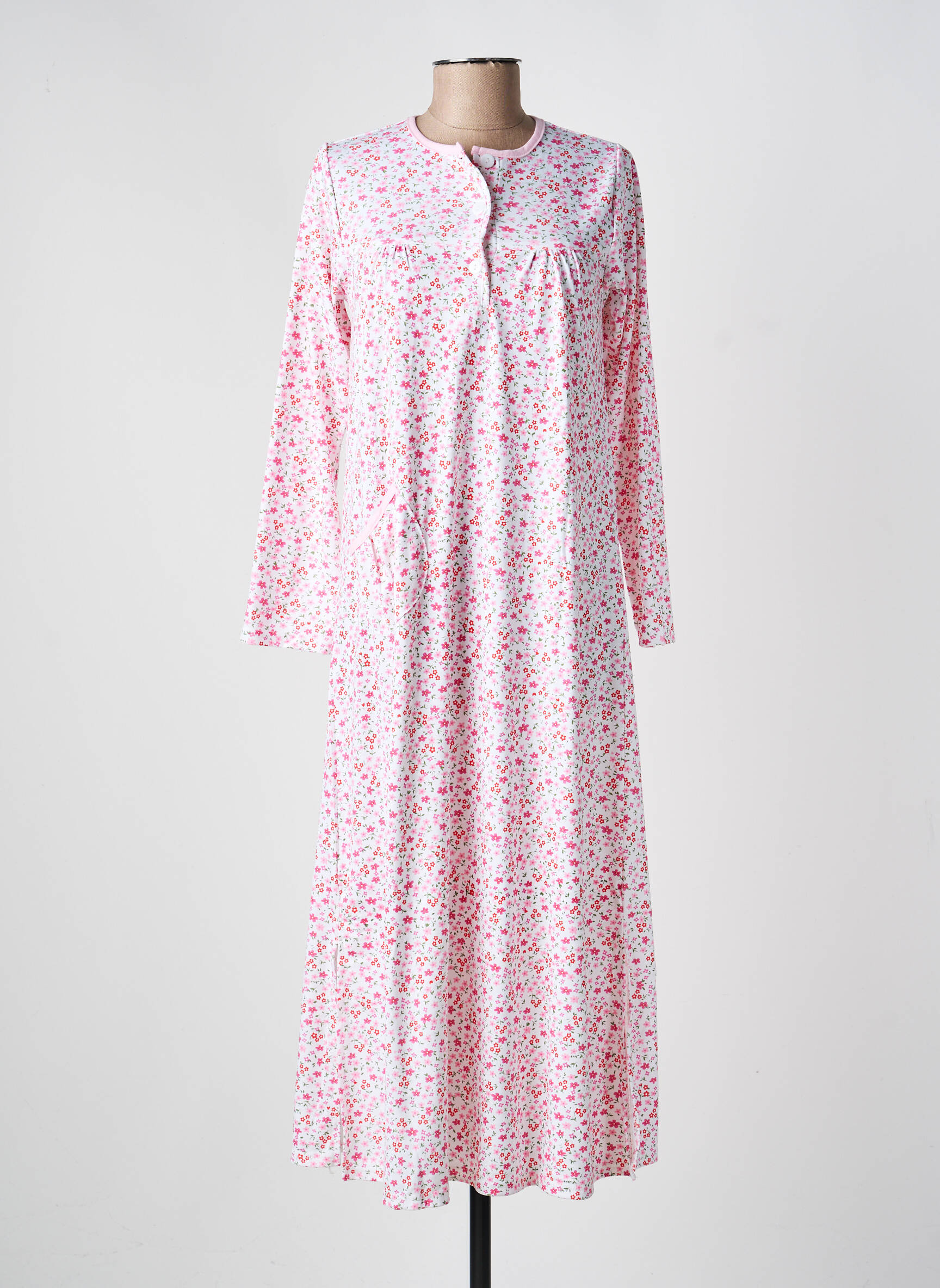 Chemise de nuit manches longues rose ROSE POMME femme