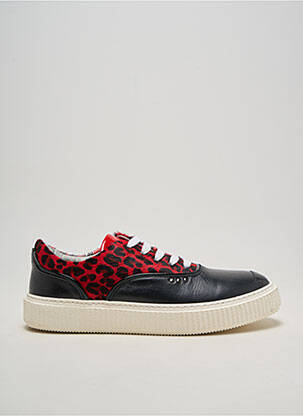 Baskets matière lisse bout rond noir ME.LAND homme