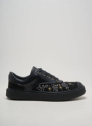 Baskets matière lisse talon plat jusqu'à 3cm noir ME.LAND femme