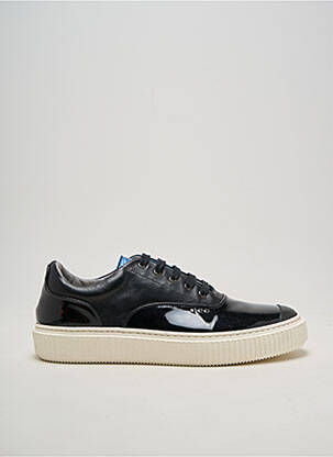 Baskets matière lisse bout rond noir ME.LAND homme