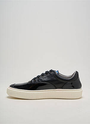 Baskets matière lisse bout rond noir ME.LAND homme