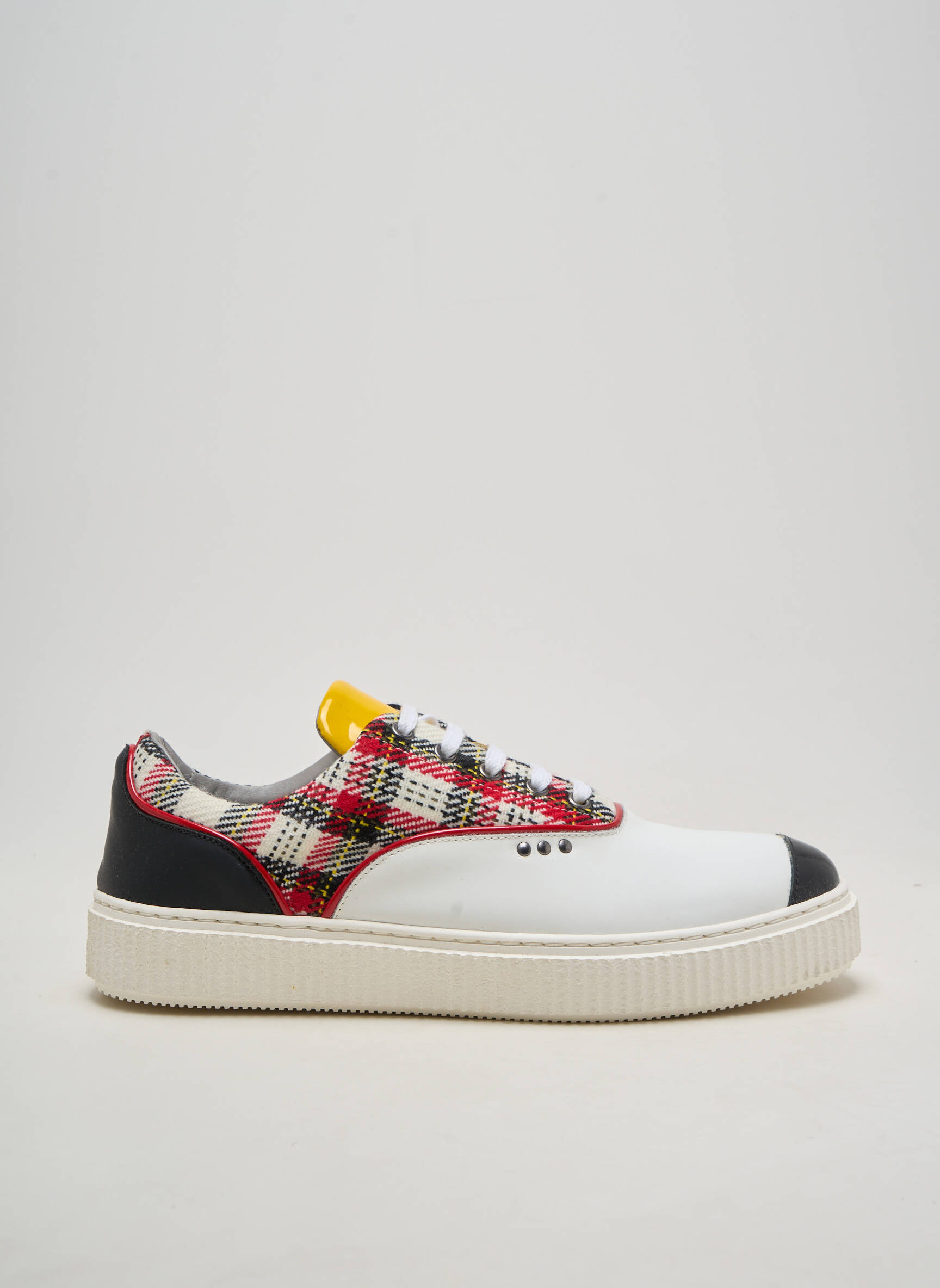 Baskets matière lisse bout rond blanc ME.LAND homme