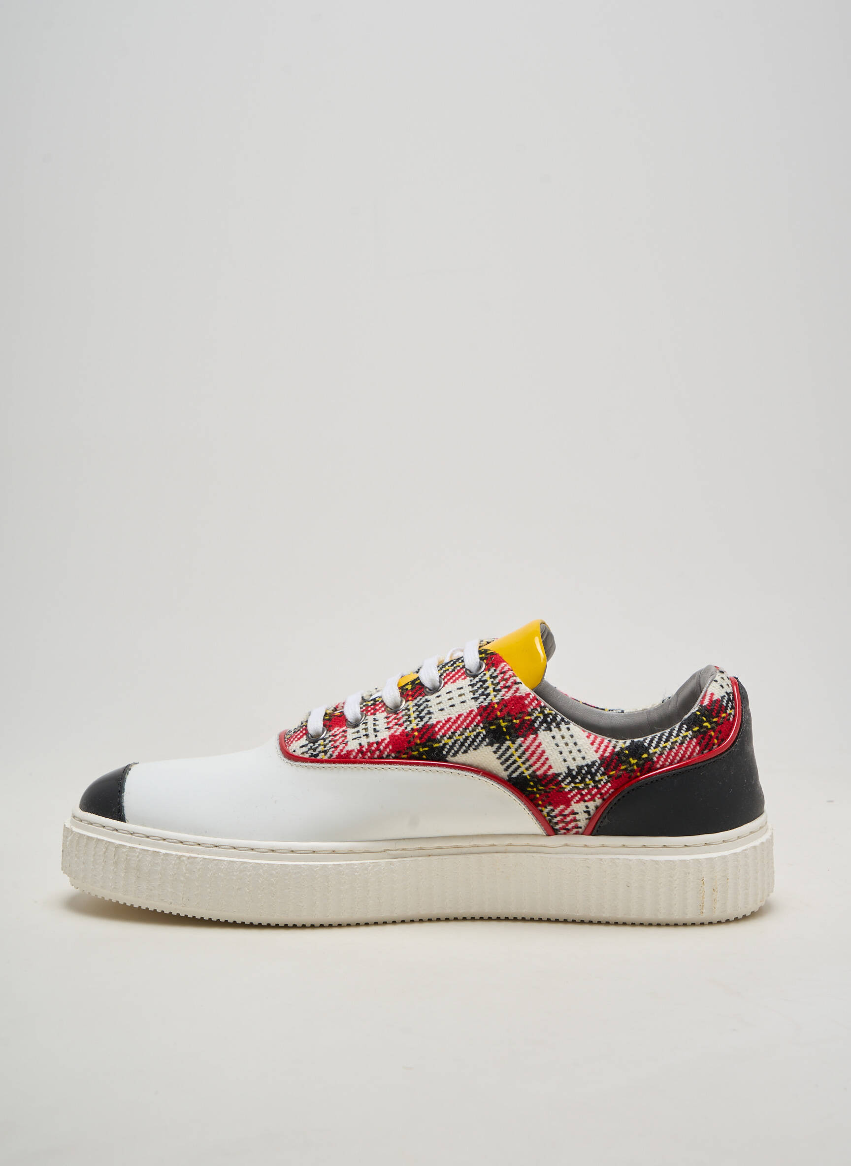 Baskets matière lisse bout rond blanc ME.LAND homme