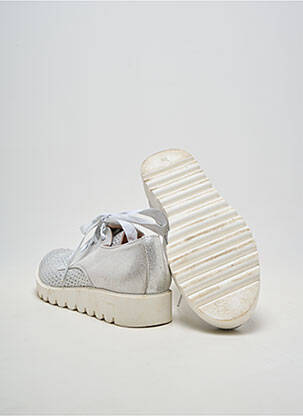Baskets nubuck talon de 4 à 6cm argent ACEBOS femme