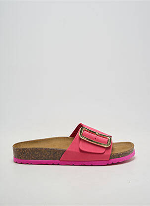 Mules/sabots matière lisse talon plat jusqu'à 3cm rose GOLDSTAR femme
