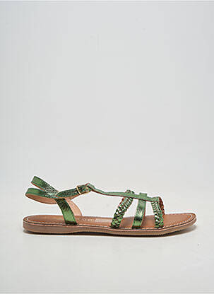 Sandales/nu pieds chiquet talon plat jusqu'à 3cm vert L'ATELIER TROPÉZIEN femme