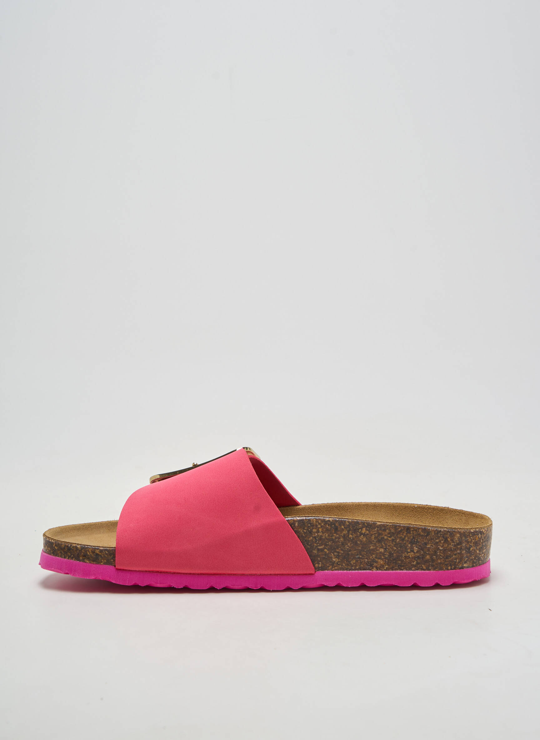 Mules/sabots matière lisse talon plat jusqu'à 3cm rose GOLDSTAR femme