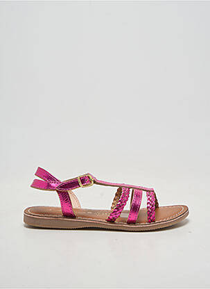 Sandales/nu pieds bout rond chiquet rose L'ATELIER TROPÉZIEN fille