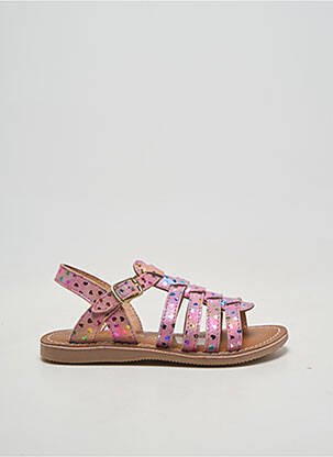 Sandales/nu pieds bout rond chiquet rose L'ATELIER TROPÉZIEN fille