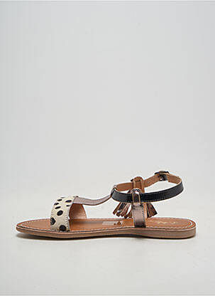 Sandales/nu pieds chiquet talon plat jusqu'à 3cm noir L'ATELIER TROPÉZIEN femme