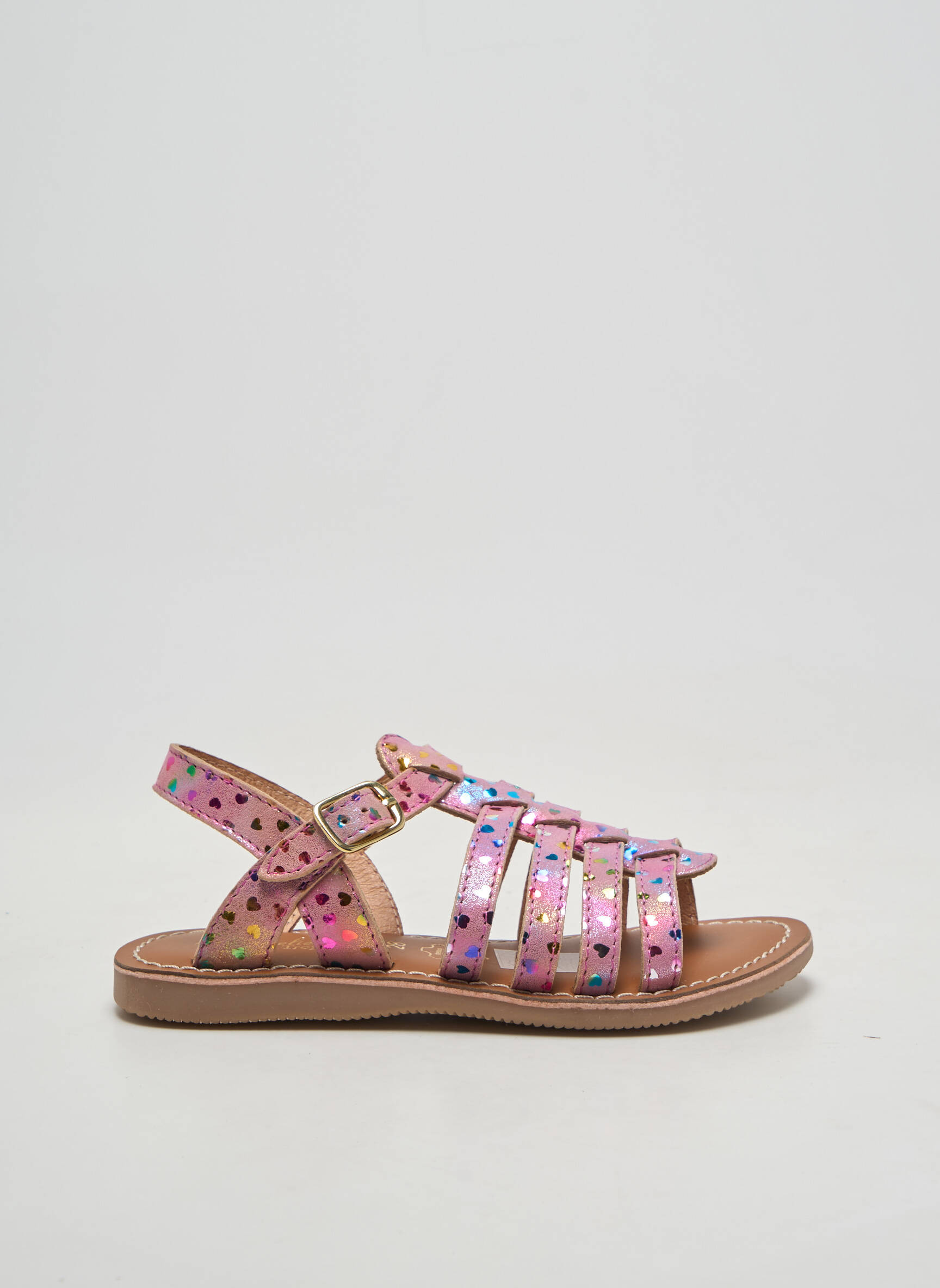 Sandales/nu pieds bout rond chiquet rose L'ATELIER TROPÉZIEN fille