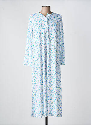 Chemise de nuit manches longues bleu ROSE POMME femme