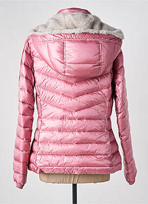 Doudoune manches longues a capuche rose WHITE LABEL femme