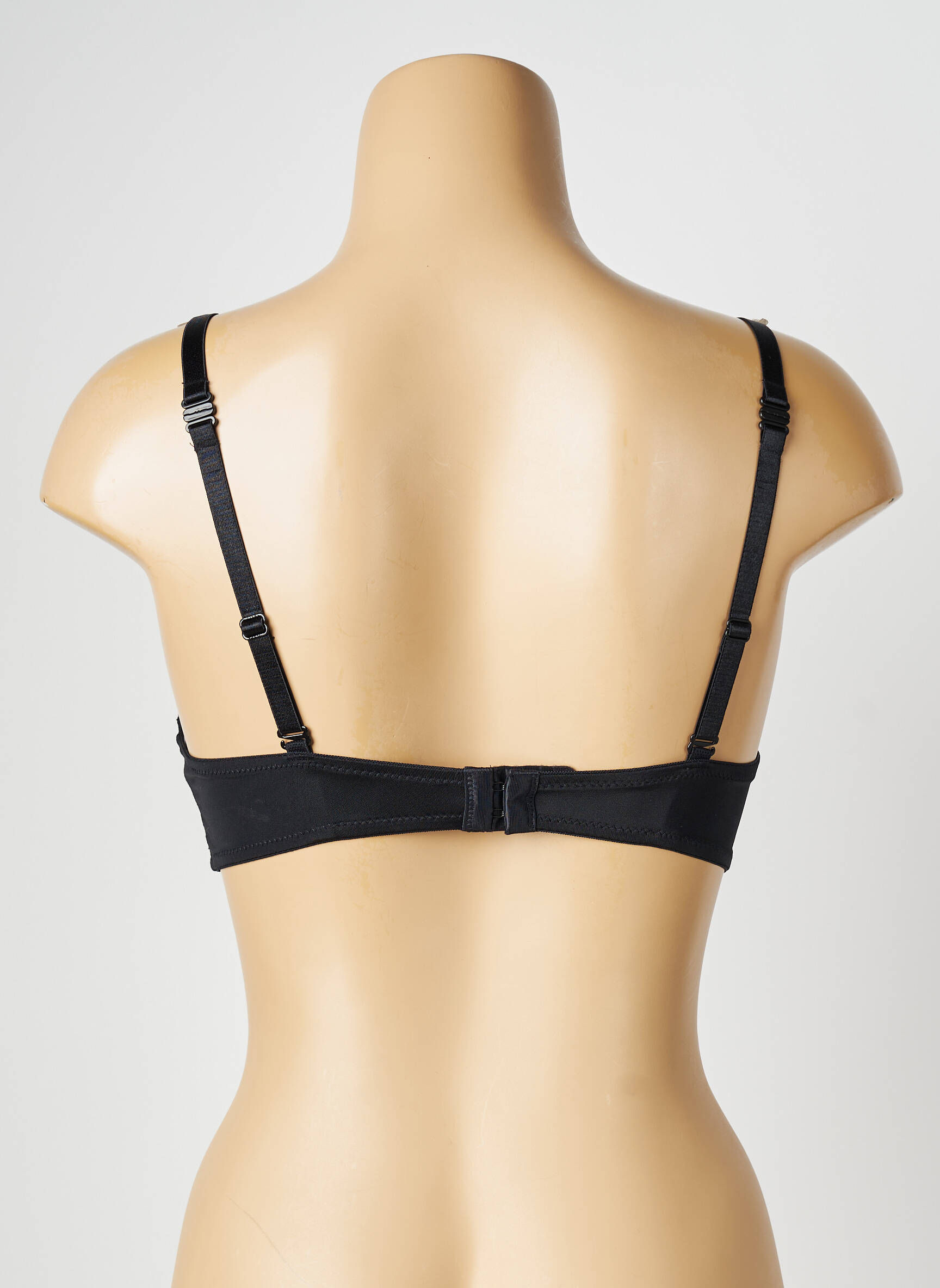Soutien-gorge effet matière satinée haut soutien-gorge push-up noir VALEGE femme
