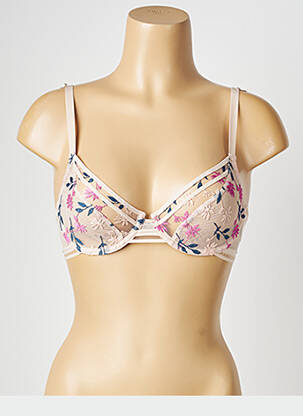 Soutien-gorge effet matière satinée haut soutien-gorge emboitant beige PASSIONATA femme