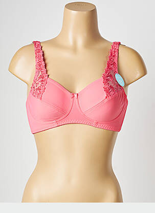 Soutien-gorge broderie haut soutien-gorge emboitant rose DAMART femme
