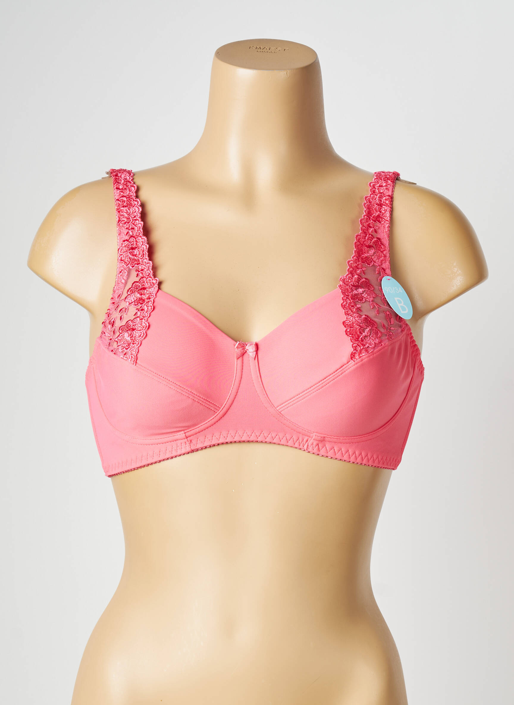 Soutien-gorge broderie haut soutien-gorge emboitant rose DAMART femme