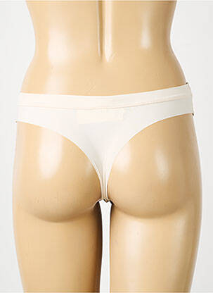 Tanga effet matière satinée rose SIMONE PERELE femme